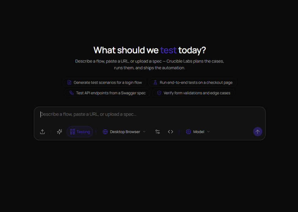 Run Your First AI Test in minutes